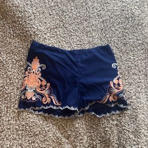 Blue dress shorts